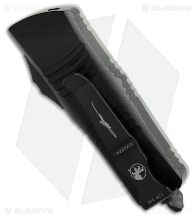 Microtech Troodon Mini D/E OTF Automatic Knife Jade G-10/Black Al (1.9" Black)