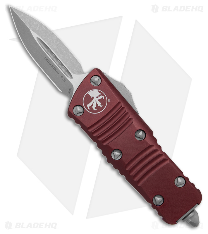 Microtech Troodon Mini D/E OTF Automatic Merlot (1.9" Apocalyptic)
