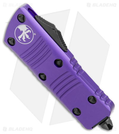 Microtech Troodon Mini D/E OTF Automatic Knife Purple Aluminum (1.9" Black)