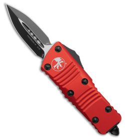 Microtech Troodon Mini D/E OTF Automatic Red (1.9" Black) 238-1 RD