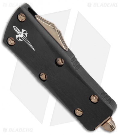 Microtech Troodon Mini CA Legal OTF Auto Black/Bronze (1.9" Dama) 515-MCK