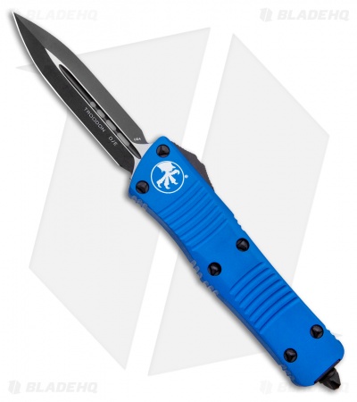 Microtech Troodon D/E OTF Automatic Knife Blue (3" Black) 138-1BL