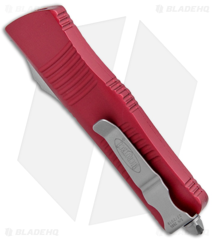 Microtech Troodon S/E OTF Automatic Knife Red (3" Stonewash) 139-10RD