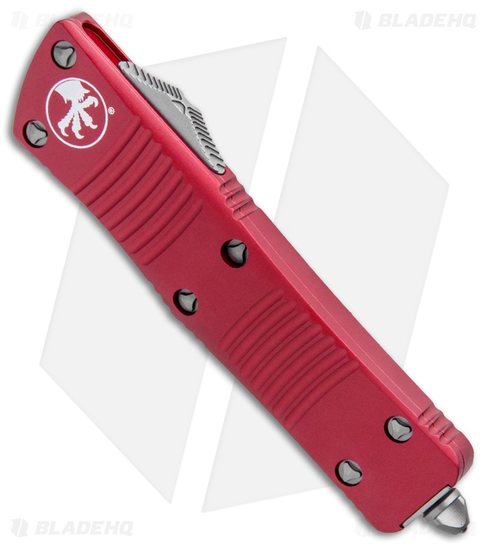 Microtech Troodon S/E OTF Automatic Knife Red (3" Stonewash) 139-10RD