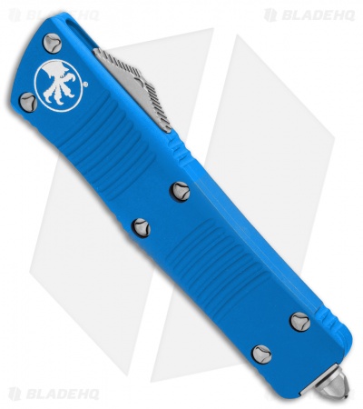 Microtech Troodon S/E OTF Automatic Knife Blue (3" Satin Serr) 139-5BL