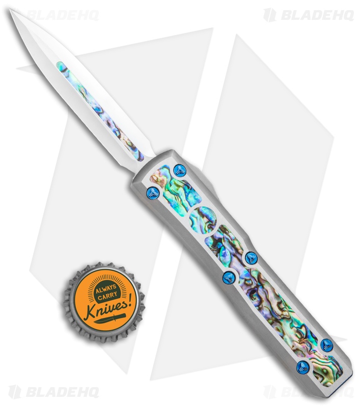 Marfione Custom Ultratech D/A OTF Automatic Knife Abalone (3.3" Mirror) 