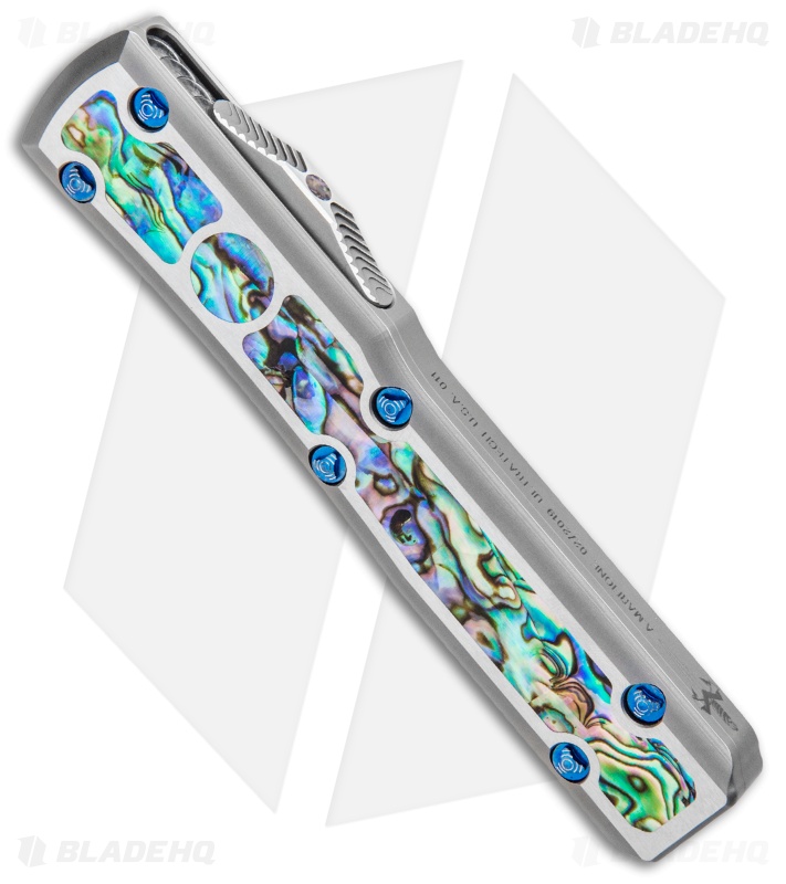Marfione Custom Ultratech D/A OTF Automatic Knife Abalone (3.3" Mirror) 