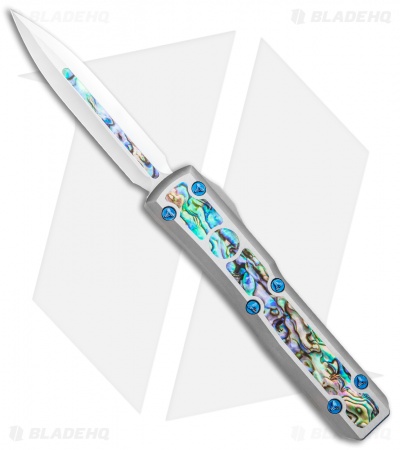 Marfione Custom Ultratech D/A OTF Automatic Knife Abalone (3.3" Mirror) 