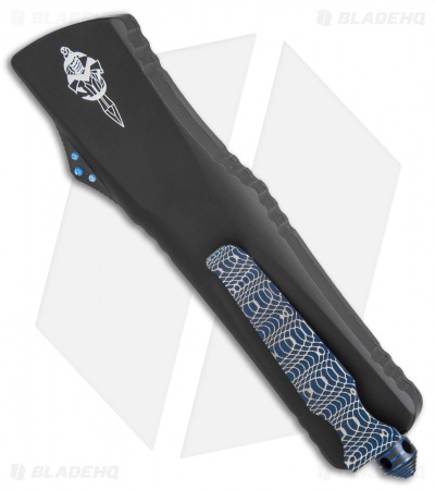 Microtech Combat Troodon Hellhound Tanto Carbon Fiber (3.4" Spiro Damascus)