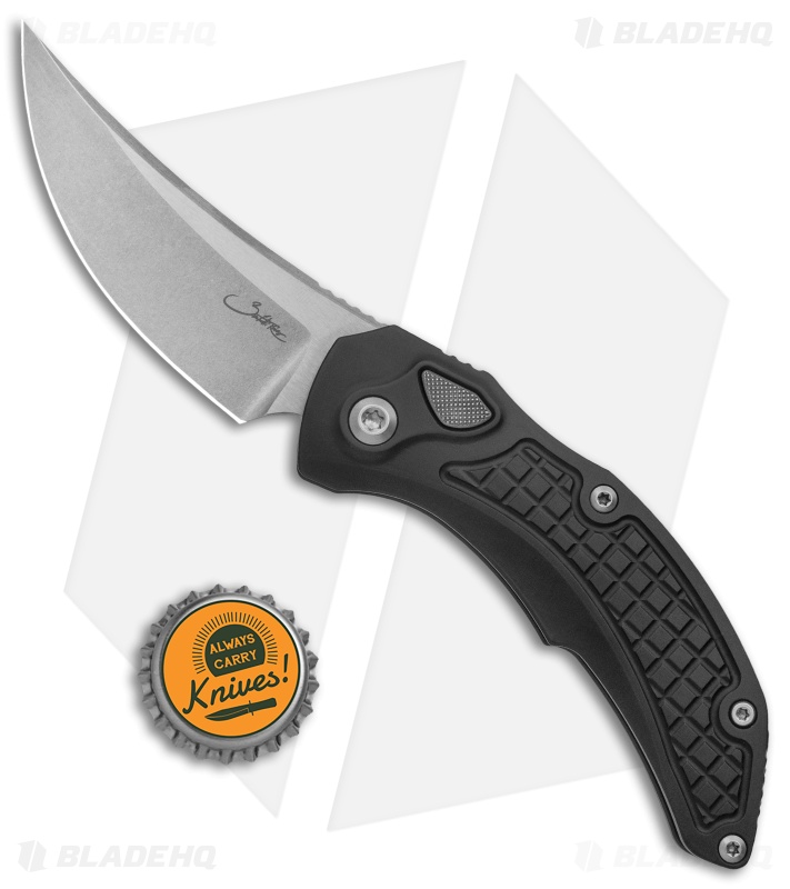 Microtech Bastinelli Custom Prototype Chopper Auto Knife (3.25" Satin/Stonewash)
