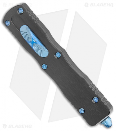 Marfione Custom Dirac Dagger D/E OTF Knife Black (2.9" Cracked Ice Mirror)
