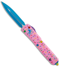 Microtech Exclusive Dessert Warrior® Ultratech D/E OTF Donut Pink (3.4" Blue)