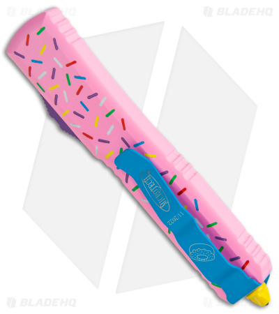 Microtech Exclusive Dessert Warrior® Ultratech D/E OTF Donut Pink (3.4" Blue)