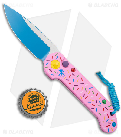 Microtech Exclusive Dessert Warrior® LUDT Automatic Knife (3.4" Blue)