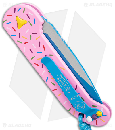 Microtech Exclusive Dessert Warrior® LUDT Automatic Knife (3.4" Blue)