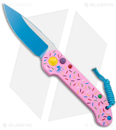 Microtech Exclusive Dessert Warrior® LUDT Automatic Knife (3.4" Blue)