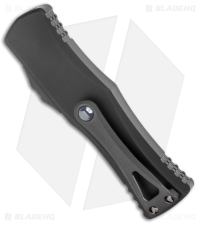 Microtech Hera Custom OTF Automatic Knife Black Aluminum  (3" Black DLC SW) 