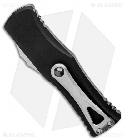 Microtech Hera OTF Automatic Knife Dagger Black Aluminum (3" Stonewash)