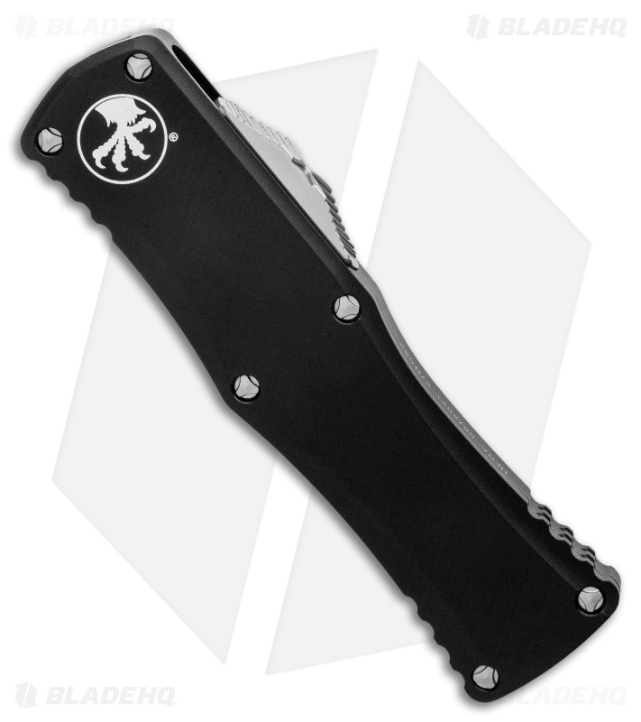 Microtech Hera OTF Automatic Knife Dagger Black Aluminum (3" Stonewash)