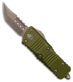 Microtech Mini Troodon Hellhound OTF Automatic Knife OD Green (1.9" Bronze) 