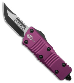 Microtech Mini Troodon Hellhound OTF Automatic Knife Violet (1.9" Two-Tone) 