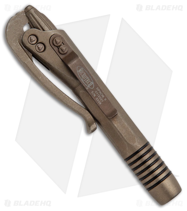 Microtech Siphon 2 Stainless Steel - Bronze Apocalyptic - Blade HQ