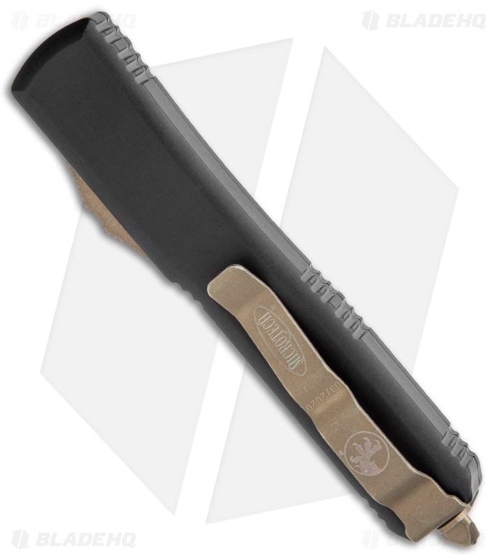 Microtech Spartan Ultratech D/E SS OTF Automatic Knife Molon Labe (3.4" Bronze)