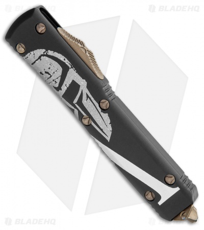 Microtech Spartan Ultratech D/E OTF Automatic Knife Molon Labe CC (3.4" Bronze)