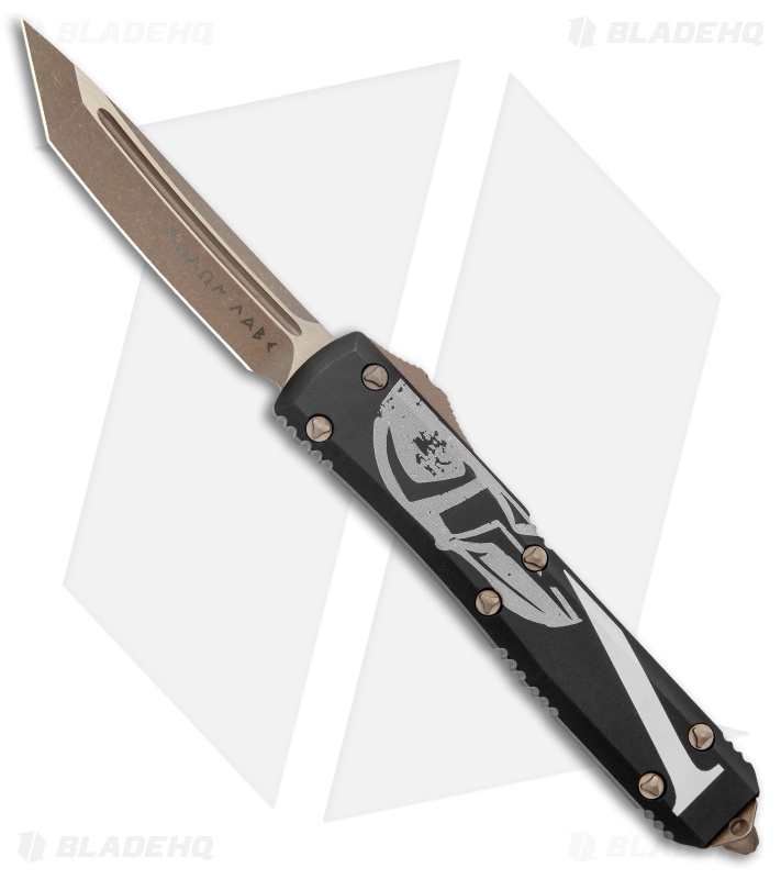 Microtech Ultratech T/E OTF Auto Knife Molon Labe (3.4"Bronze Apocalyptic)