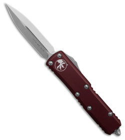 Microtech UTX-85 D/E OTF Automatic Knife Merlot (3.1" Stonewash) 232-10MR