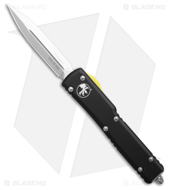Microtech UTX-70 OTF MagnaCut w/ Yellow Slide SW - Blade HQ