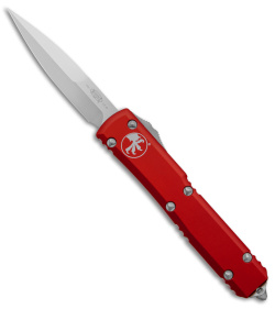 Microtech Ultratech Bayonet OTF Automatic Knife Red Al (3.4" Satin) 120-4RD