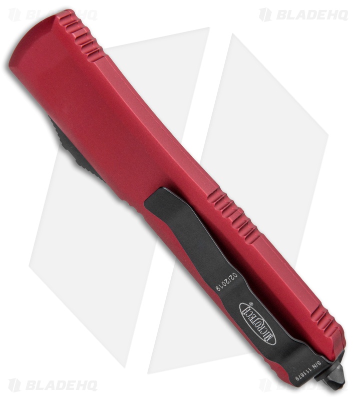 Microtech Ultratech Bayonet OTF Automatic Knife Red (3.4" Black) 120-1RD