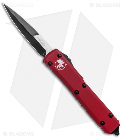 Microtech Ultratech Bayonet OTF Automatic Knife Red (3.4" Black) 120-1RD