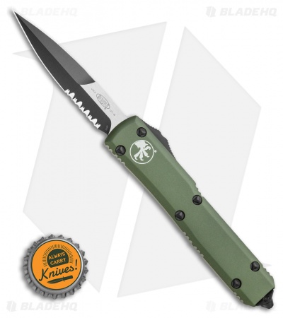 Microtech Ultratech Bayonet OTF Automatic Knife OD Green (3.4" Black Serr)