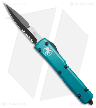 Microtech Ultratech Bayonet OTF Automatic Knife Turquoise (3.4" Black Serr)
