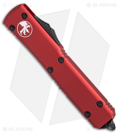 Microtech Ultratech Bayonet OTF Automatic Knife Red CC (3.4" Black Serr) 120-2RD
