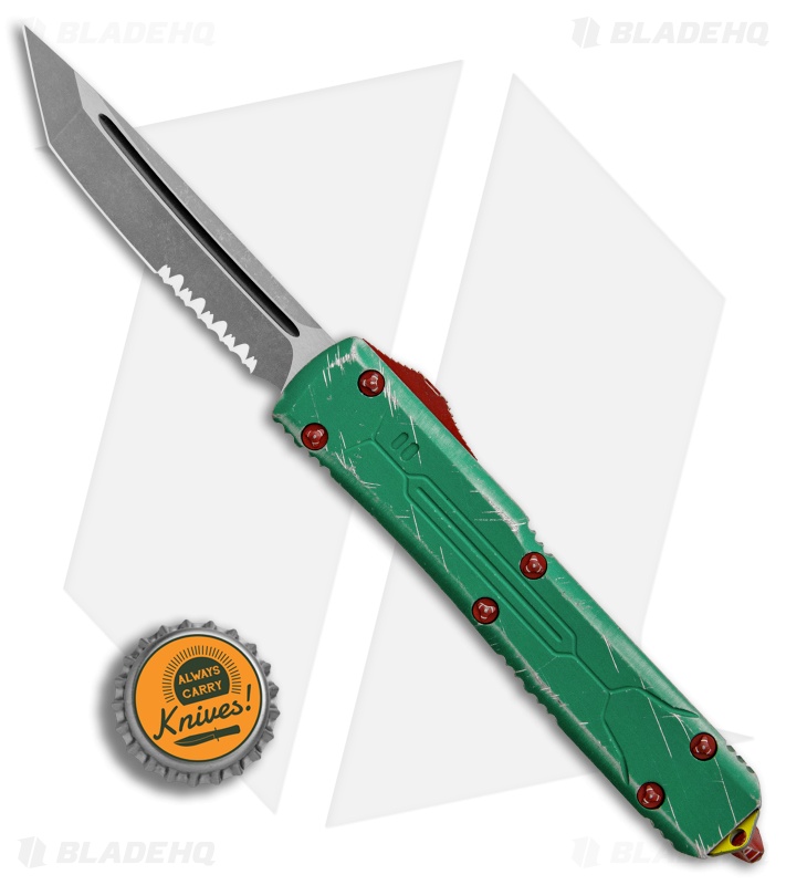 Microtech Ultratech Bounty Hunter OTF Automatic Knife (3.4" Apocalyptic Serr)