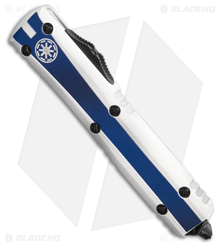 Microtech Ultratech Clone Trooper D/E OTF Auto Knife Blue/White (3.4" White)