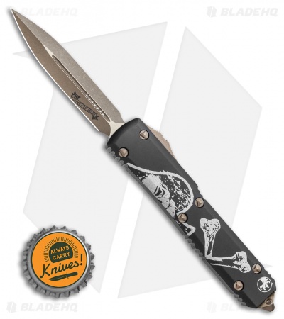 Microtech Ultratech D/E OTF Auto Knife Death Card Right (Bronze Apocalyptic)