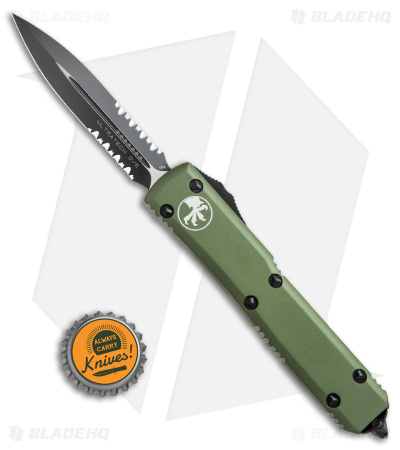 Microtech Ultratech D/E OTF Automatic Knife OD Green CC (3.4" Black Serr)