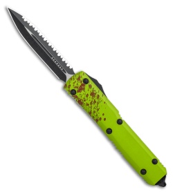 Microtech Ultratech D/E OTF Knife Zombie Tech (3.4" Black Serr)