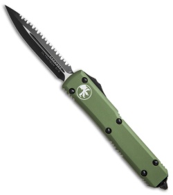 Microtech Ultratech D/E OTF Automatic Knife OD Green (3.4" Black Full Serr)