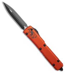 Microtech Ultratech D/E OTF Automatic Knife Halloween Orange (3.4" Black)