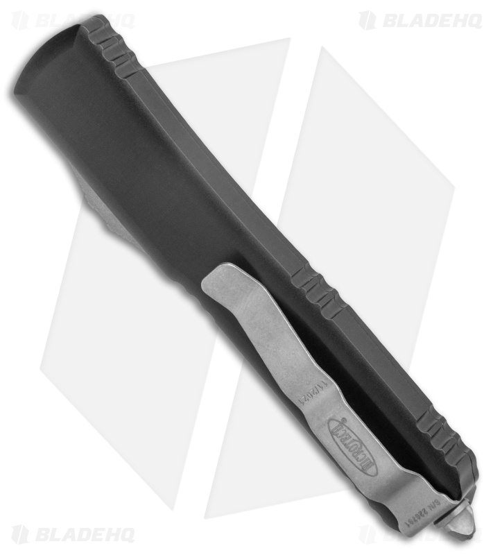 Microtech Ultratech D/E OTF Automatic Knife Black Aluminum (3.4" Apocalyptic)