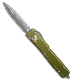 Microtech Ultratech D/E OTF Auto Knife Distressed OD Green (3.4" AP Full Serr)