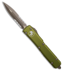 Microtech Ultratech D/E OTF Auto Knife OD Green (3.4" Bronze Apocalyptic Serr)