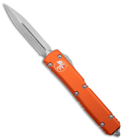 Microtech Ultratech Dagger D/E OTF Automatic Knife Orange (3.4" Stonewash) 