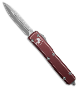 Microtech Ultratech D/E OTF Auto Knife Distressed Merlot (3.4" AP Full Serr)