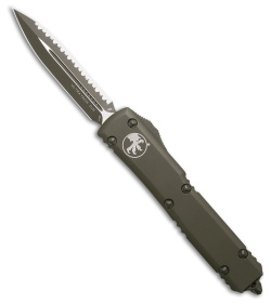 Microtech Ultratech D/E OTF Automatic Knife OD Green (3.4" OD Green Full Serr)